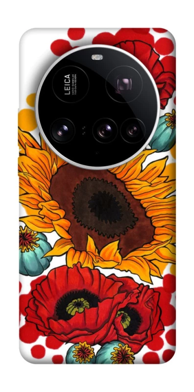 Чохол на Xiaomi 15 Ultra Соняшники та маки фото 1 з 1