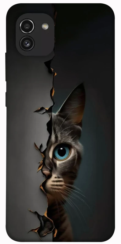 Чехол на Samsung Galaxy A03 Кот-подглядыватель v2 фото 1 из 1