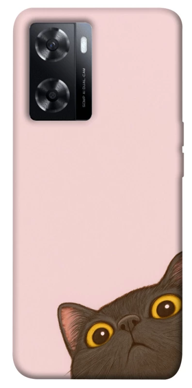 Чохол на Oppo A57s Peeping cat фото 1 з 1