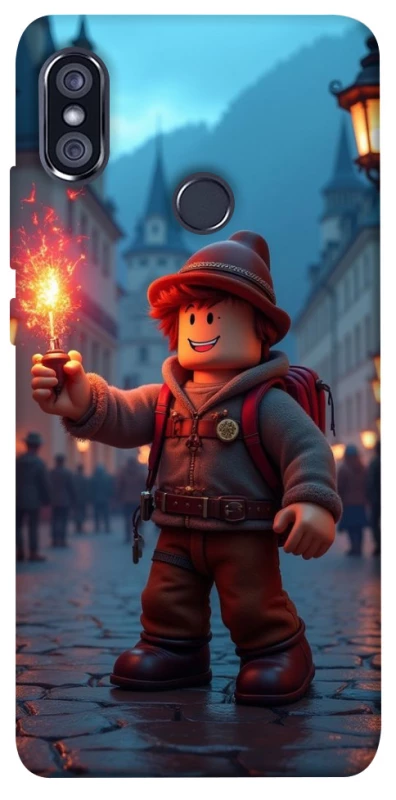 Чохол на Xiaomi Redmi Note 5 Pro / Note 5 (AI Dual Camera) Roblox Fire Logo Blue Flames фото 1 з 1