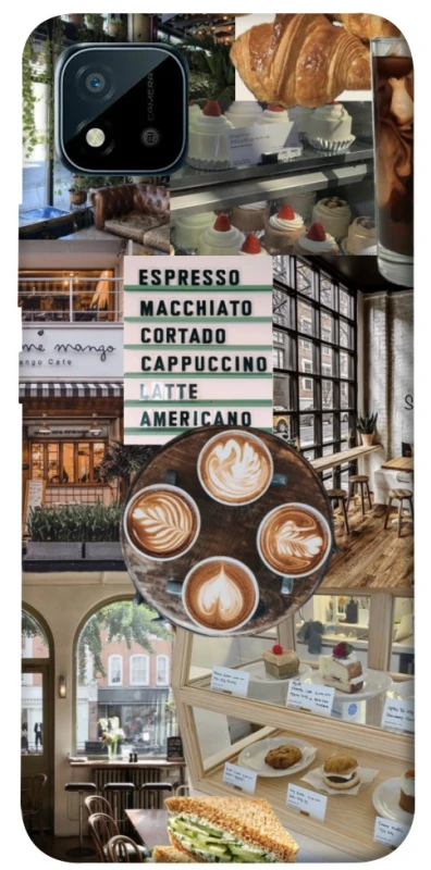 Чохол на Realme C20 Coffee collage ver.5 фото 1 з 1