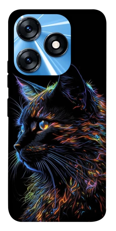 Чохол на TECNO Spark 10 Чорний кіт фото 1 з 1