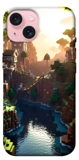 Чехол на Apple iPhone 15 (6.1") Minecraft sunset фото 1 из 1