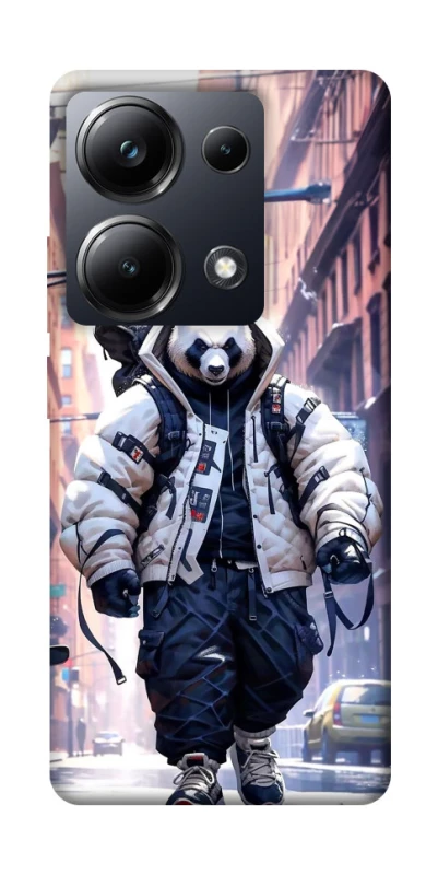 Чехол на Xiaomi Poco M6 Pro 4G Панда курьер фото 1 из 1