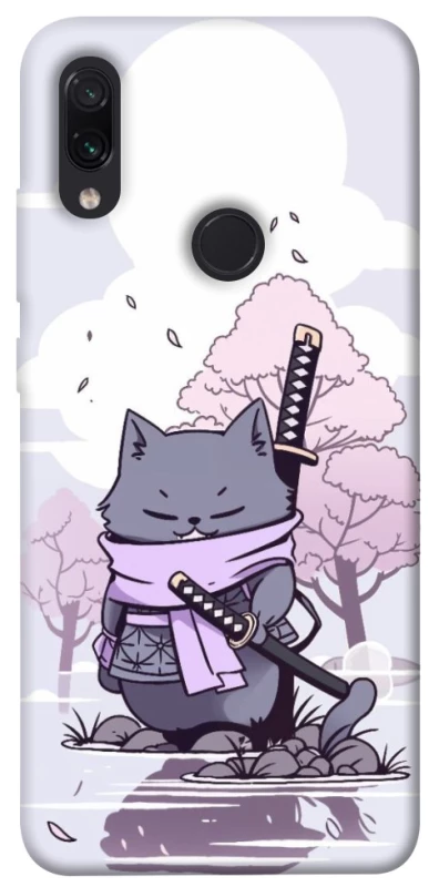 Чехол на Xiaomi Redmi Note 7 / Note 7 Pro / Note 7s Samurai cat фото 1 из 1