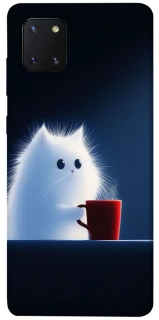 Чехол на Samsung Galaxy Note 10 Lite (A81) Чехол кот с кофе фото 1 из 1