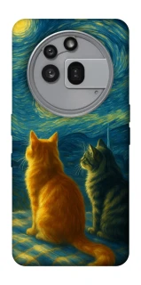 Чехол на Nothing Phone (3a) Pro Cats under the stars фото 1 Чехол на Nothing Phone (3a) Pro Cats under the stars фото 1 из 1