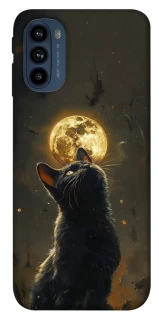 Чехол на Motorola Moto G41 Кот под луной v2 фото 1 из 1