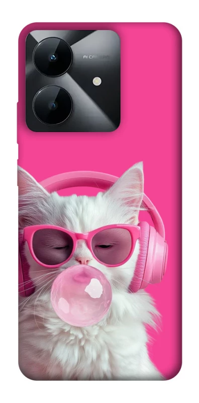 Чехол на Realme Note 60x Pink kitty фото 1 из 1