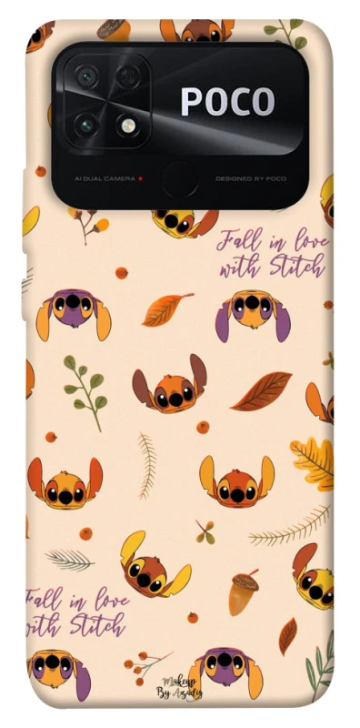 Чохол на Xiaomi Poco C40 Fall in love with Stitch фото 1 з 1