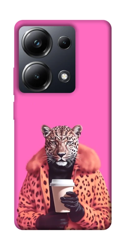 Чехол на Xiaomi Poco M6 Pro 4G Леопард с кофе фото 1 из 1