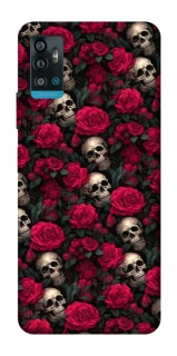 Чехол на ZTE Blade A71 Черепа и розы фото 1 из 1