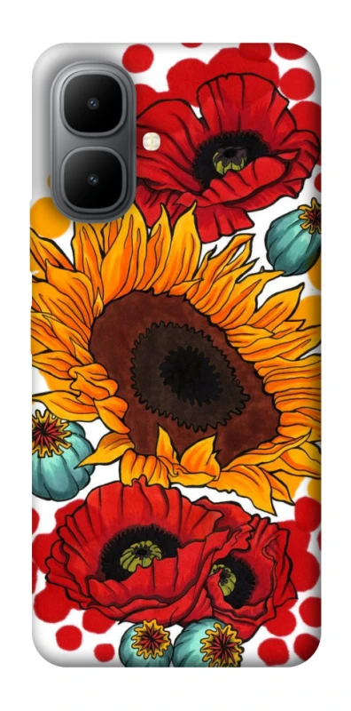 Чохол на Infinix Smart 10 Соняшники та маки фото 1 з 1