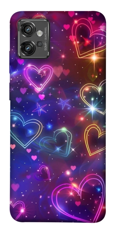 Чохол на Motorola Moto G32 Drawn hearts фото 1 з 1
