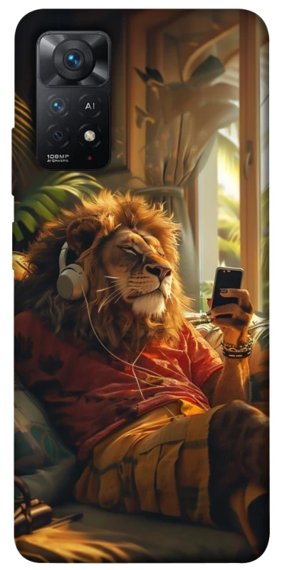 Чехол на Xiaomi Redmi Note 11 Pro 4G/5G Лев v2 фото 1 из 1