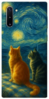 Чохол на Samsung Galaxy Note 10 Cats under the stars фото 1 Чохол на Samsung Galaxy Note 10 Cats under the stars фото 1 з 1