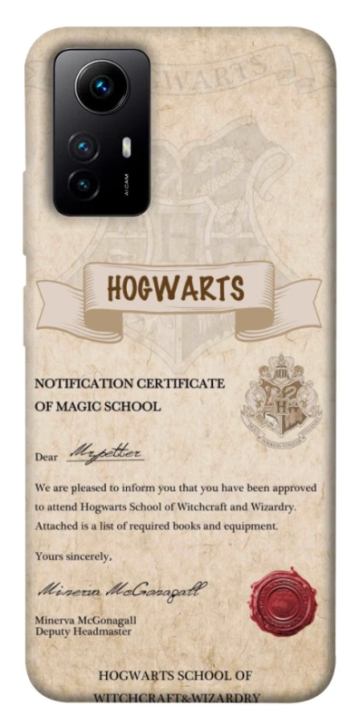 Чехол на Xiaomi Redmi Note 12S The Hogwarts acceptance letter фото 1 из 1
