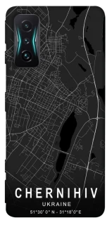 Чехол на Xiaomi Redmi K50 Gaming Chernihiv map фото 1 из 1