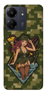 Чохол на Xiaomi Poco C65 Military Waifu фото 1 з 1