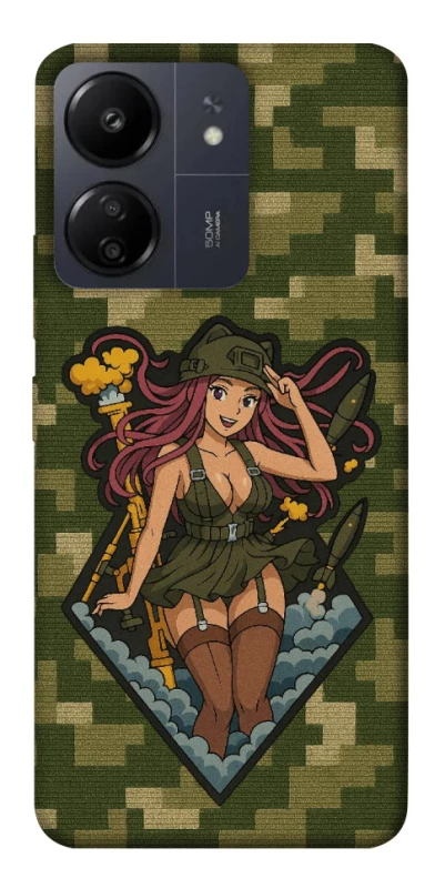 Чохол на Xiaomi Redmi 13C Military Waifu фото 1 з 1