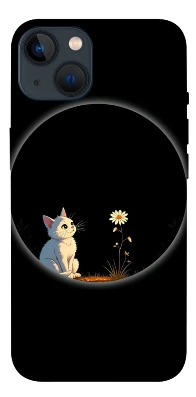 Чехол на Apple iPhone 13 (6.1") Cat and flower фото 1 из 1