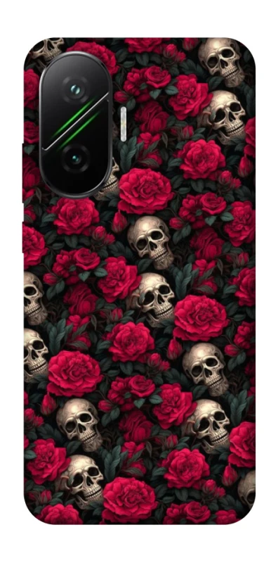 Чехол на Xiaomi Poco F7 Черепа и розы фото 1 из 1