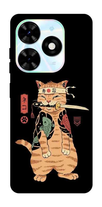 Чохол на TECNO Spark Go 2024 Кіт-самурай фото 1 з 1