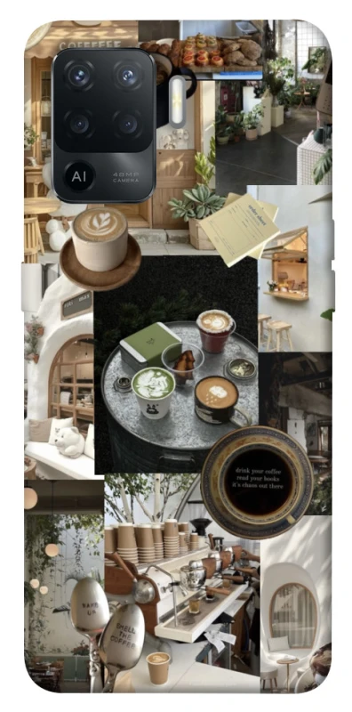 Чохол на Oppo Reno 5 Lite Coffee collage ver.4 фото 1 з 1
