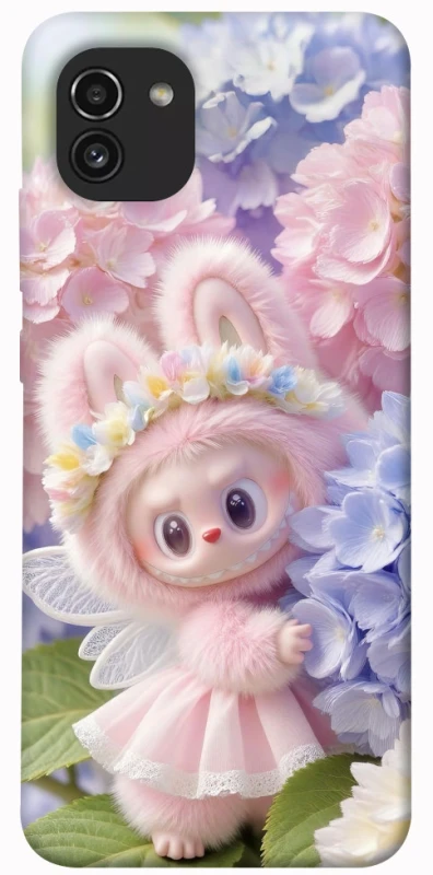 Чохол на Samsung Galaxy A03 Labubu & Flowers ver.1 фото 1 з 1