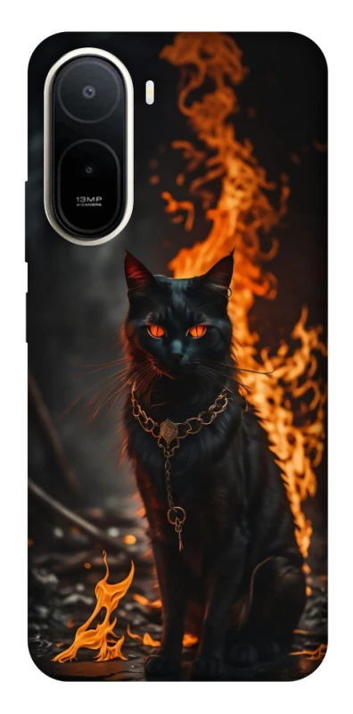 Чохол на Xiaomi Redmi A7 Pro 4G Вогняний кіт фото 2 з 2