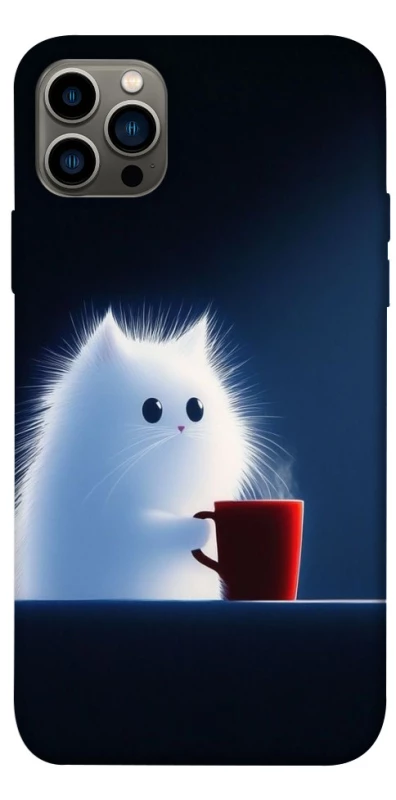 Чохол на Apple iPhone 12 Pro (6.1") Чохол кіт з кавою фото 1 з 1