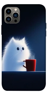 Чехол на Apple iPhone 12 Pro (6.1") Чехол кот с кофе фото 1 из 1