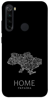 Чохол на Xiaomi Redmi Note 8 Ukraine black map фото 1 з 1