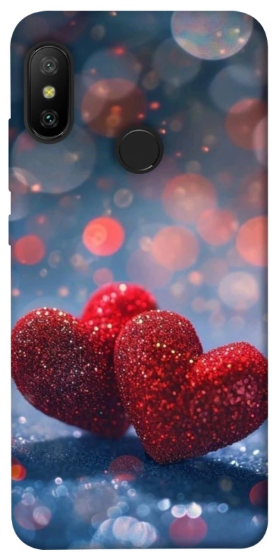 Чехол на Xiaomi Mi A2 Lite / Xiaomi Redmi 6 Pro Red hearts фото 1 из 1