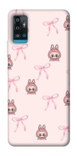 Чехол на ZTE Blade A71 Pink bows and Labubus фото 1 из 1