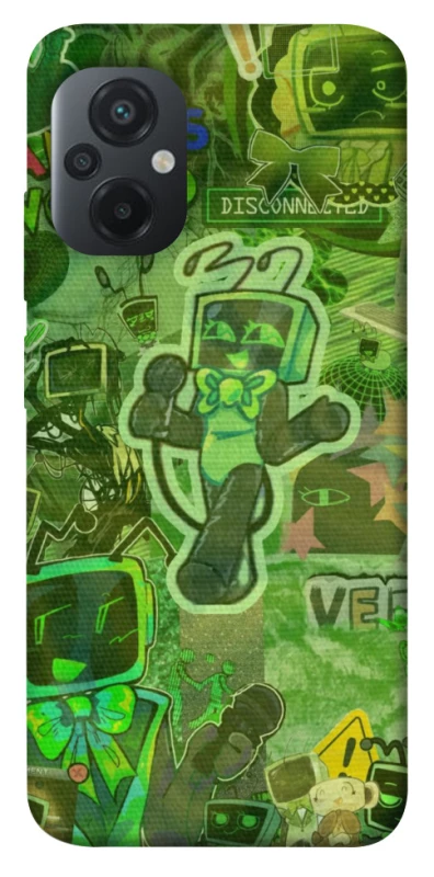Чехол на Xiaomi Poco M5 Dandysworld tv green theme фото 1 из 1