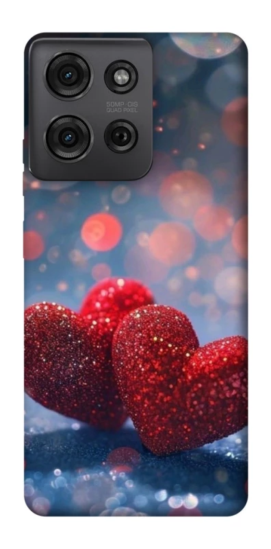 Чехол на Motorola Moto G75 Red hearts фото 1 из 1