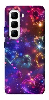 Чохол на Infinix Hot 50 Pro Drawn hearts фото 1 з 1