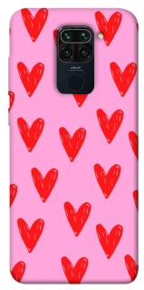 Чехол на Xiaomi Redmi Note 9 / Redmi 10X Red hearts 2 фото 1 из 1