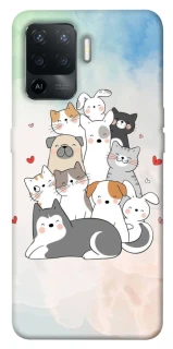 Чехол на Oppo Reno 5 Lite Funny Pets ver.2 фото 1 из 1
