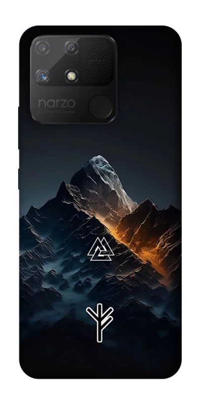 Чехол на Realme Narzo 50A Руны в горах фото 1 из 1