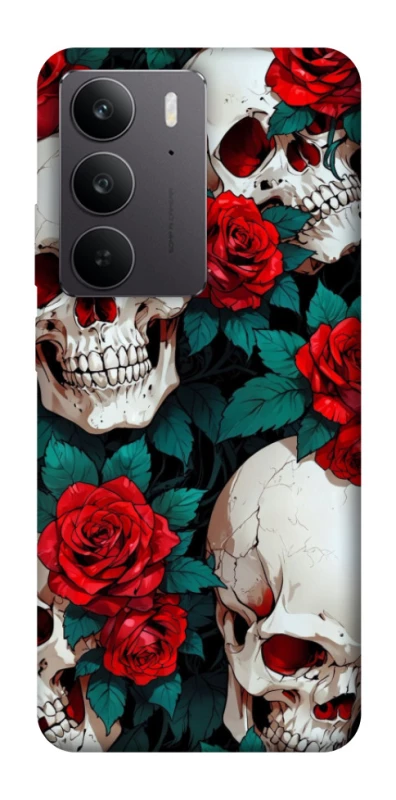 Чехол на Realme C75 skull and rose фото 1 из 1