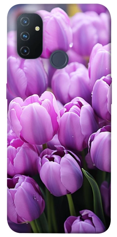 Чехол на OnePlus Nord N100 Фиолетовые тюльпаны фото 1 из 1