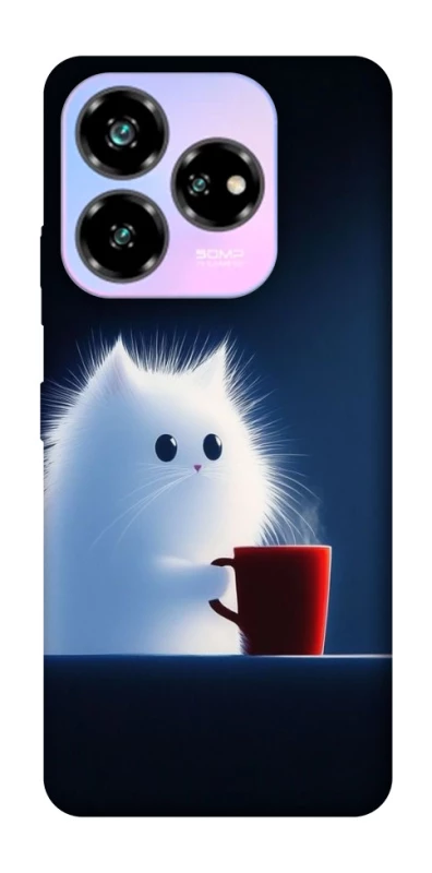 Чохол на ZTE Nubia V60 Desing Чохол кіт з кавою фото 1 з 1