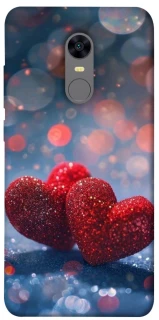 Чехол на Xiaomi Redmi 5 Plus / Redmi Note 5 (Single Camera) Red hearts фото 1 из 1