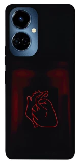 Чехол на TECNO Camon 19 Pro Красное сердце фото 1 из 1