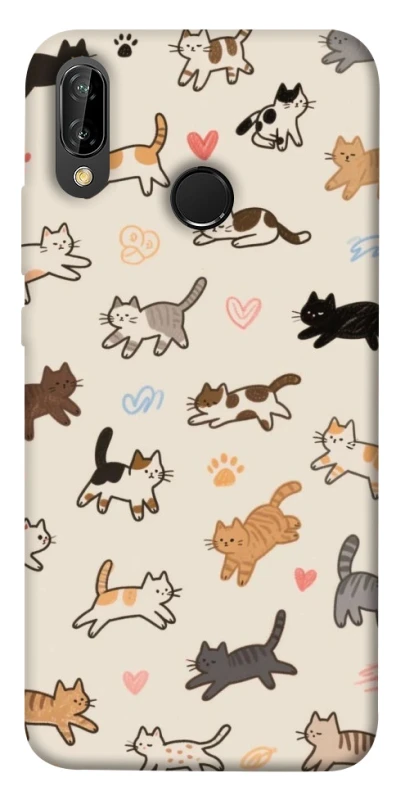 Чохол на Huawei P20 Lite Cat style ver.2 фото 1 Чохол на Huawei P20 Lite Cat style ver.2 фото 1 з 1