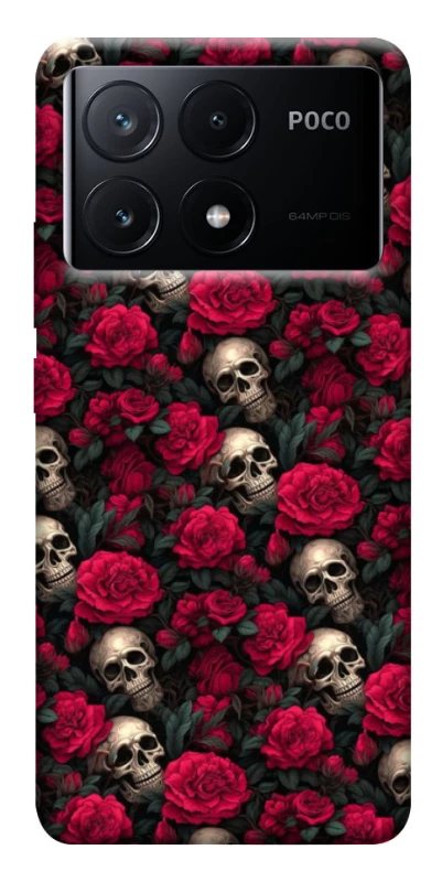 Чехол на Xiaomi Poco X6 Черепа и розы фото 1 из 1
