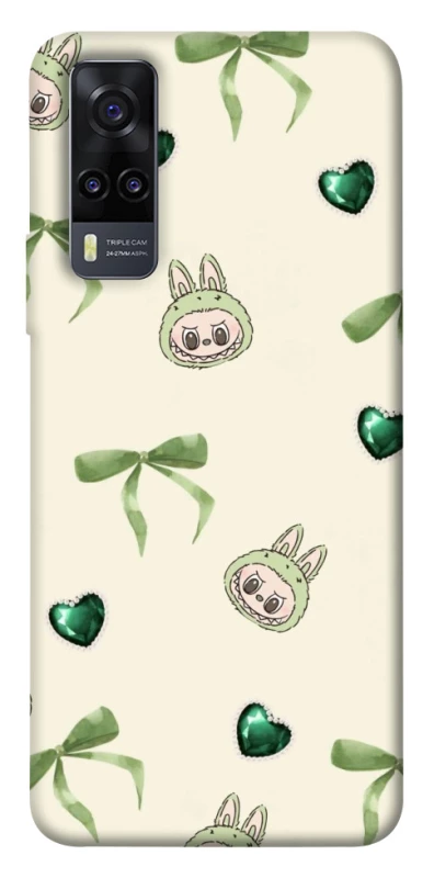 Чохол на Vivo Y31 Labubu Green Heart фото 1 з 1