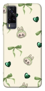 Чохол на Vivo Y31 Labubu Green Heart фото 1 з 1